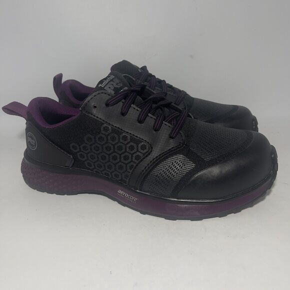 Women's Timberland Pro Reaxion Composite Toe Work Shoes 9, Black, A2174 - Picture 2 of 13